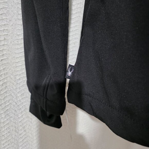 NWT Spyder Black Zip Jacket Hood, Water & Wind Resistent Termoweb Thumb Hole S/P - Picture 6 of 16